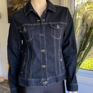Liverpool Jean Jacket Stretch Dark Wash Sz L